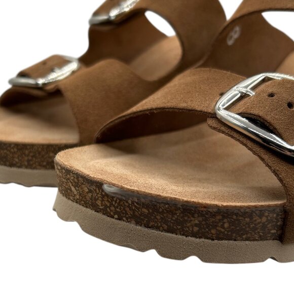 Yokono Suede Double Strap Buckle Wedge Sandal (8) - Picture 10 of 16